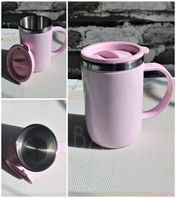 Stainless Steel Hot Cold Coffee Mug With Air Tight Lid (random Color)